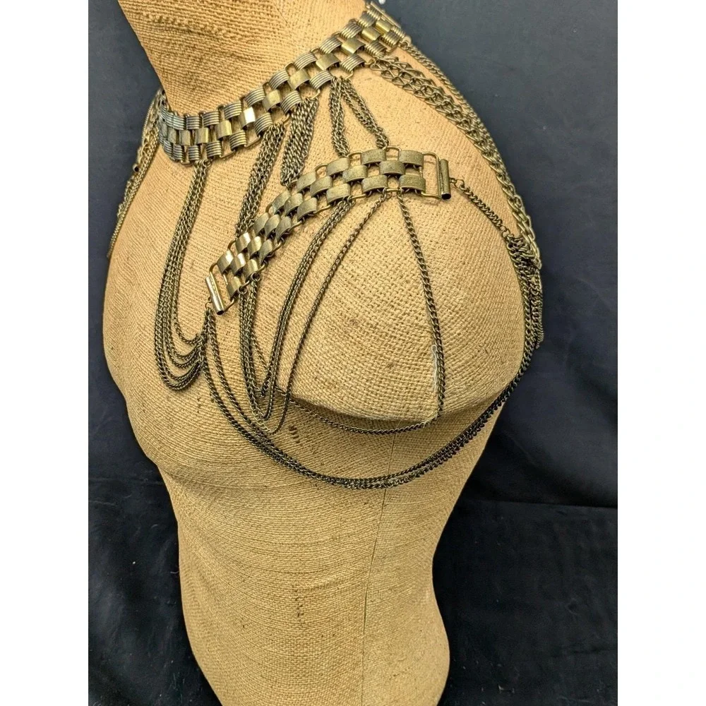 Chain Shoulder Jewelry Decorative Collar Festival Coachella Steampunk Whimsigoth
